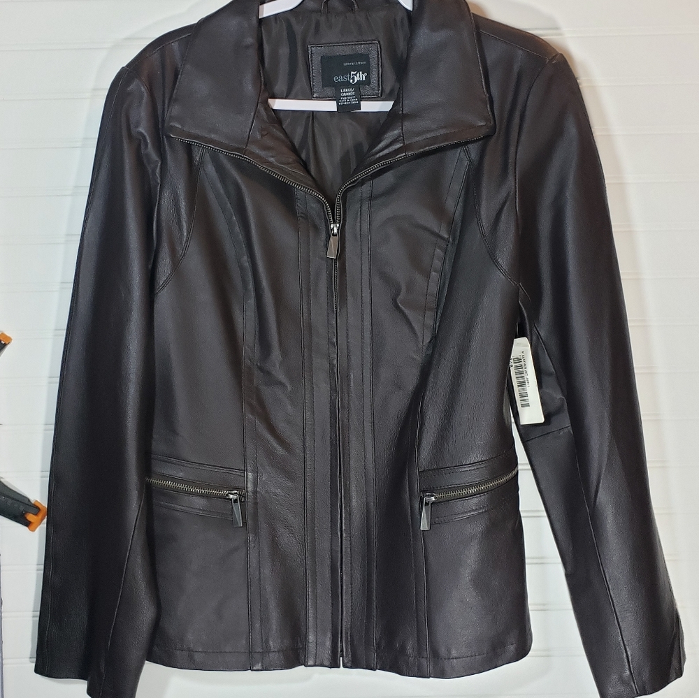 East 5th Brown Leather Jacket